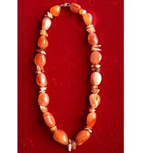 Elegant Orange Beaded Necklace